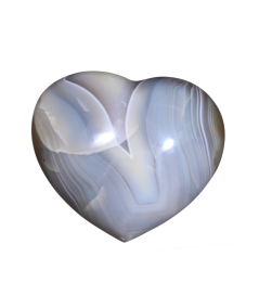 Photo d'un coeur à poser en Agate Botswana