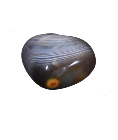 Photo d'un coeur à poser en Agate Botswana