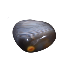 Photo d'un coeur à poser en Agate Botswana