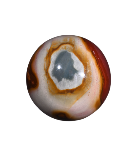 Photo d'une sphère en jaspe imprimée Polychrome