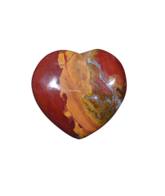 Photo d'un coeur à poser en jaspe rouge