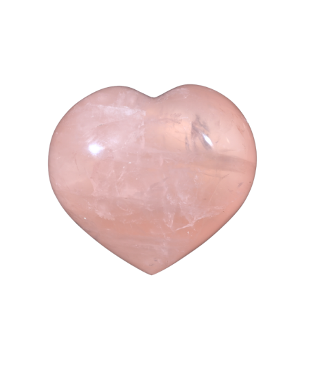 Photo d'un coeur à poser en quartz rose