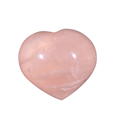 Photo d'un coeur à poser en quartz rose