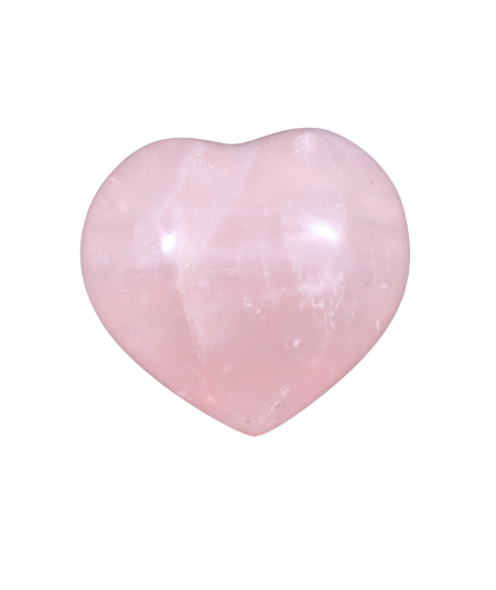 Photo d'un coeur à poser en quartz rose