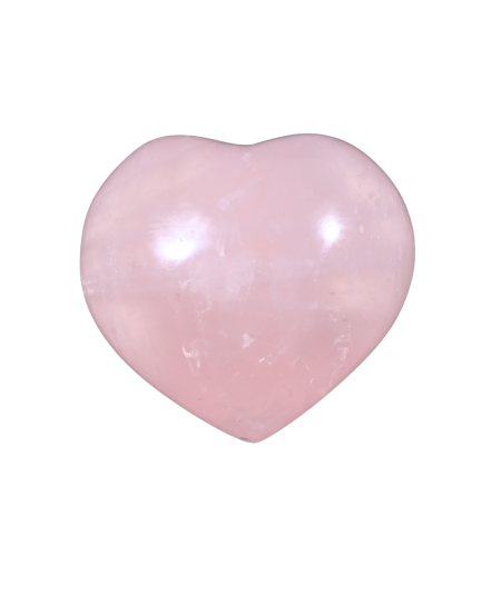 Photo d'un coeur à poser en quartz rose