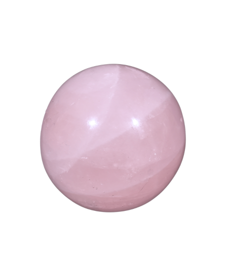 photo d'une sphère en quartz rose