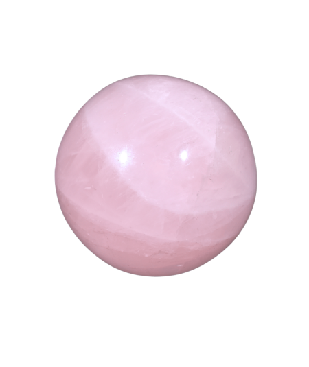 photo d'une sphère en quartz rose