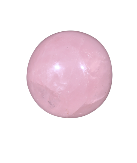 photo d'une sphère en quartz rose