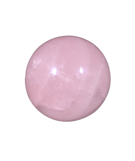 photo d'une sphère en quartz rose