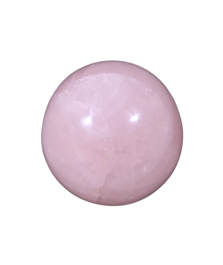 photo d'une sphère en quartz rose