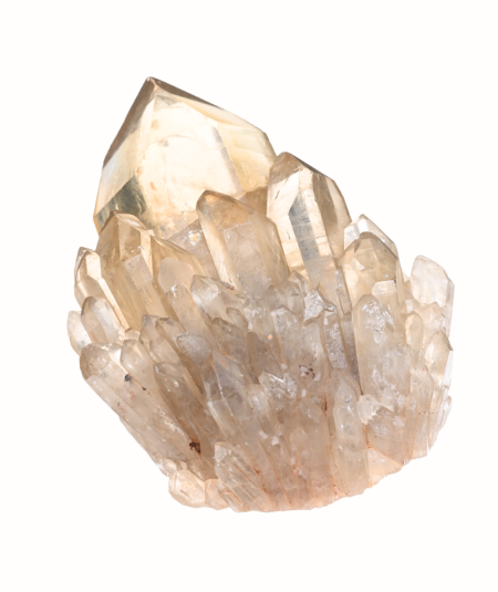 Photo d'un amas de pointes en citrine naturelle