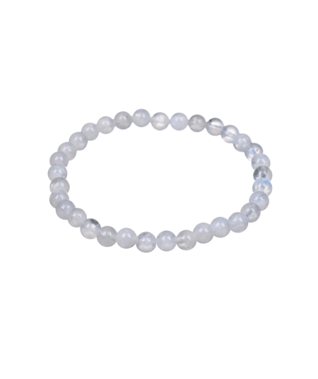 Pierre de lune blanche véritable - bracelet boules