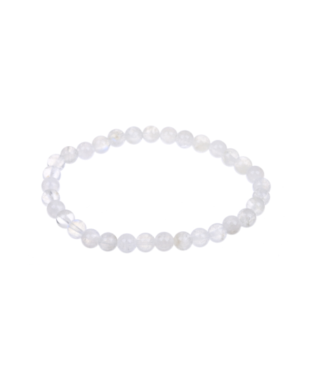 Pierre de lune blanche véritable - bracelet boules