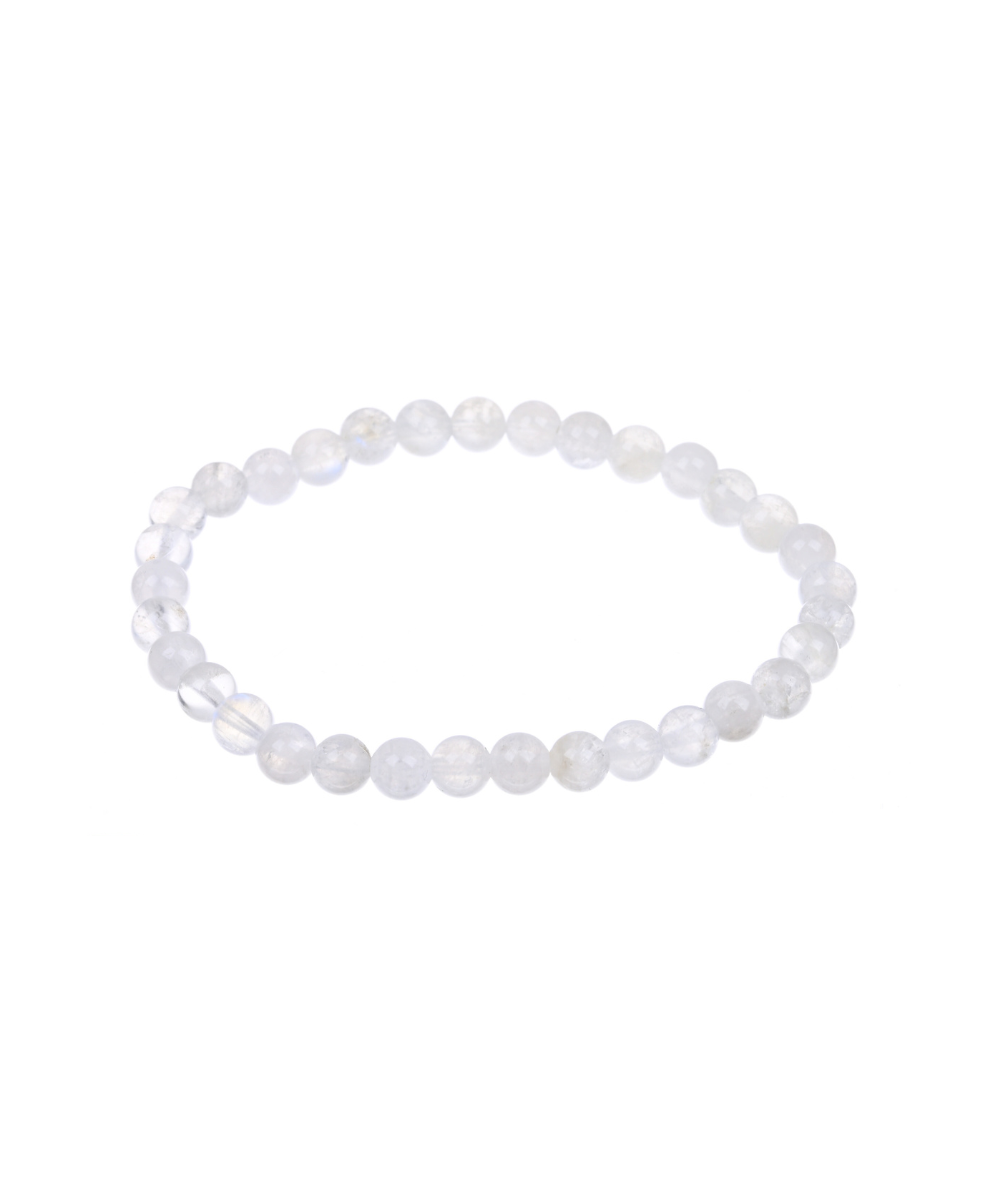 Pierre de lune blanche véritable - bracelet boules