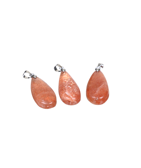 Pendentif bélière en pierre de soleil