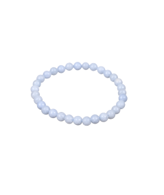 Bracelet boules de 6mm en celestine