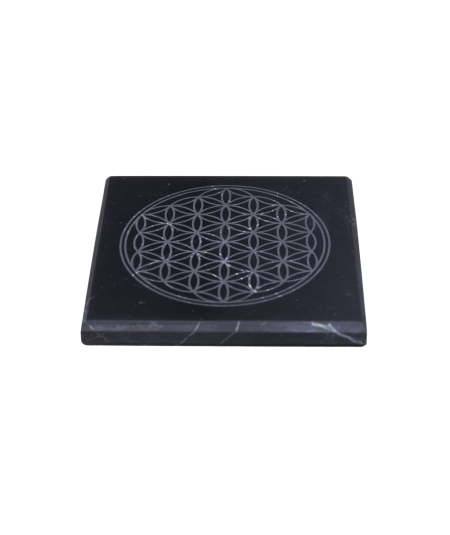 Plaque de Shungite gravée fleur de vie
