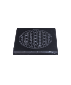 Plaque de Shungite gravée fleur de vie
