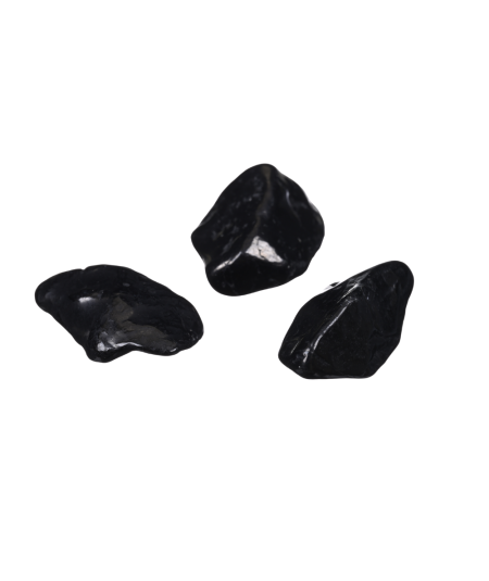 Photo de pierres roulées en shungite