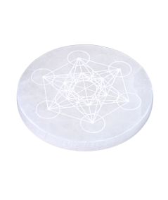 Photo de plaque de rechargement metatron en sélénite face avant