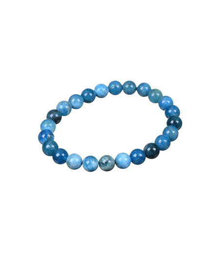 photo d'un bracelet en apatite bleu