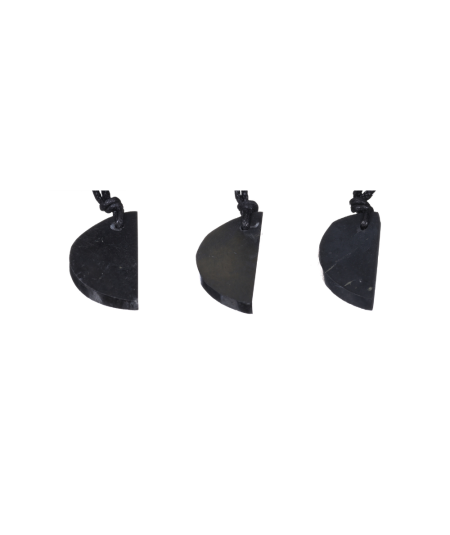 Pendentif demi lune en shungite