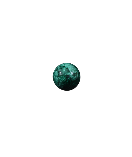 Photo d'une sphère en malachite