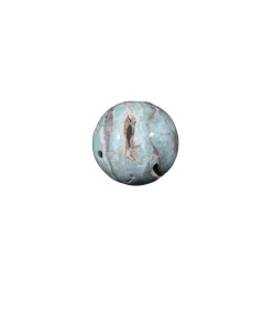 Photo d'une sphère en aragonite bleue