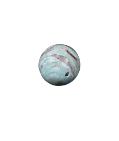 Photo d'une sphère en aragonite bleue