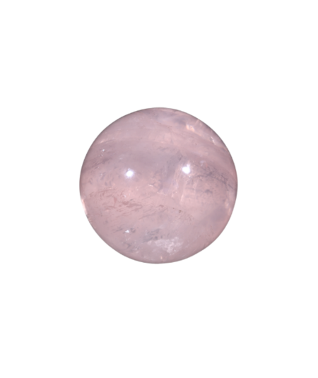photo d'une sphère en quartz rose