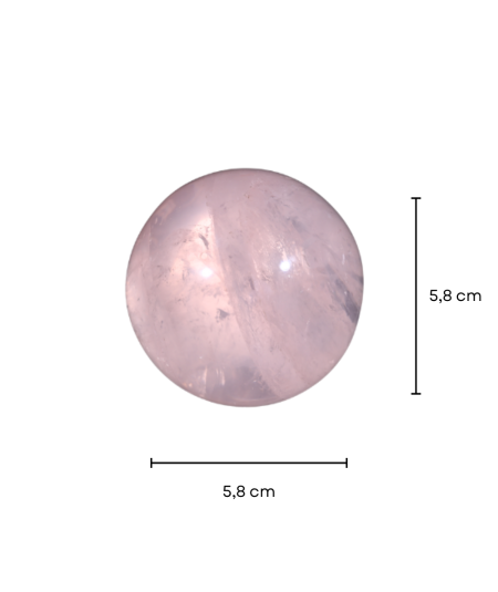 photo d'une sphère en quartz rose