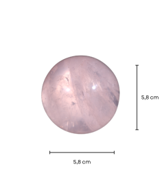photo d'une sphère en quartz rose