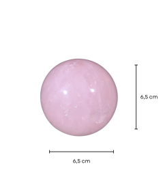 photo d'une sphère en quartz rose