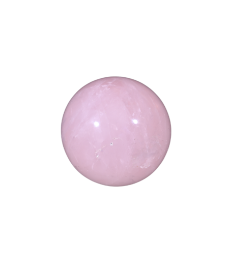 photo d'une sphère en quartz rose