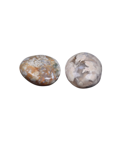 Photo de galets en agate fleur