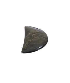 Photo d'une demi-lune en obsidienne dorée