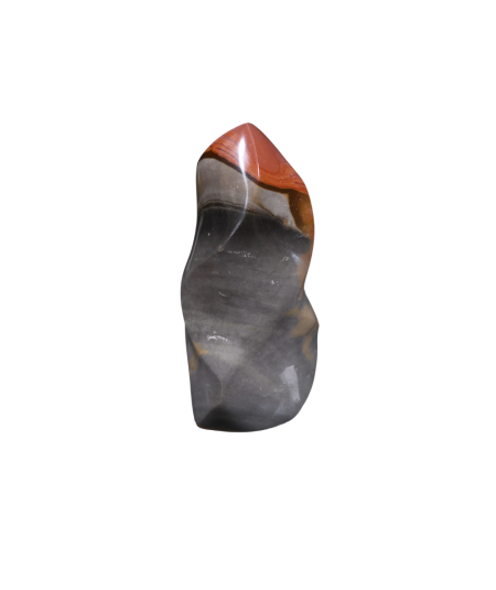 Image de flamme polie en jaspe polychrome