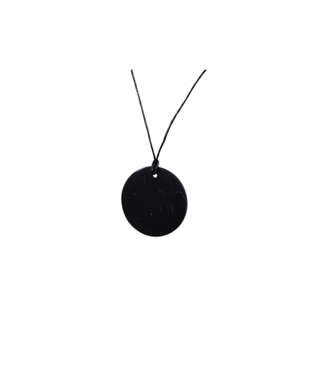 Photo d'un pendentif rond en shungite