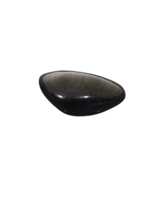 Photo d'un galet obsidienne dorée
