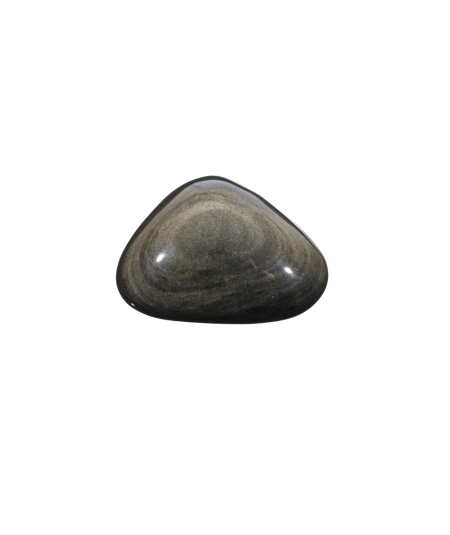 Photo d'un galet obsidienne dorée