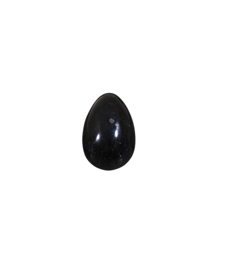Image d'un oeuf en obsidienne argentée