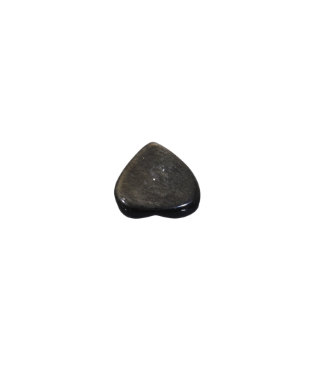 Image d'un coeur en obsidienne dorée