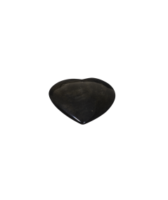 Image d'un coeur en obsidienne dorée