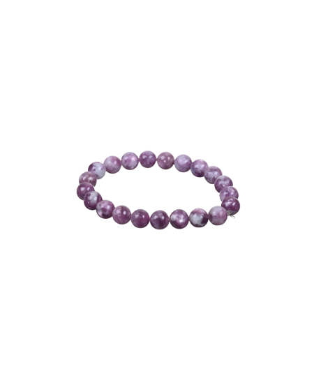 Photo d'un bracelet en lepidolite