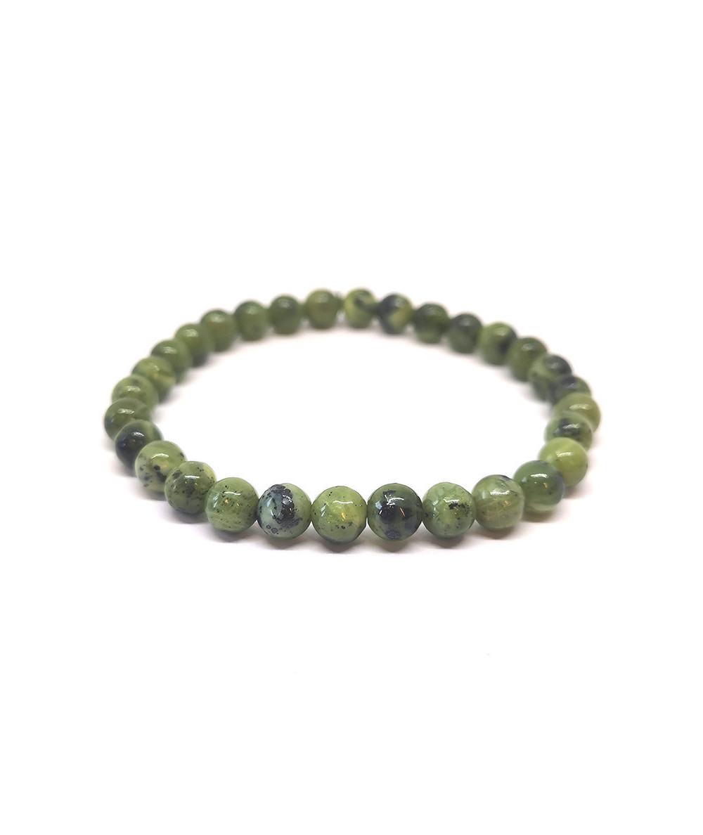 Photo d'un bracelet de 6mm en jade nephrite