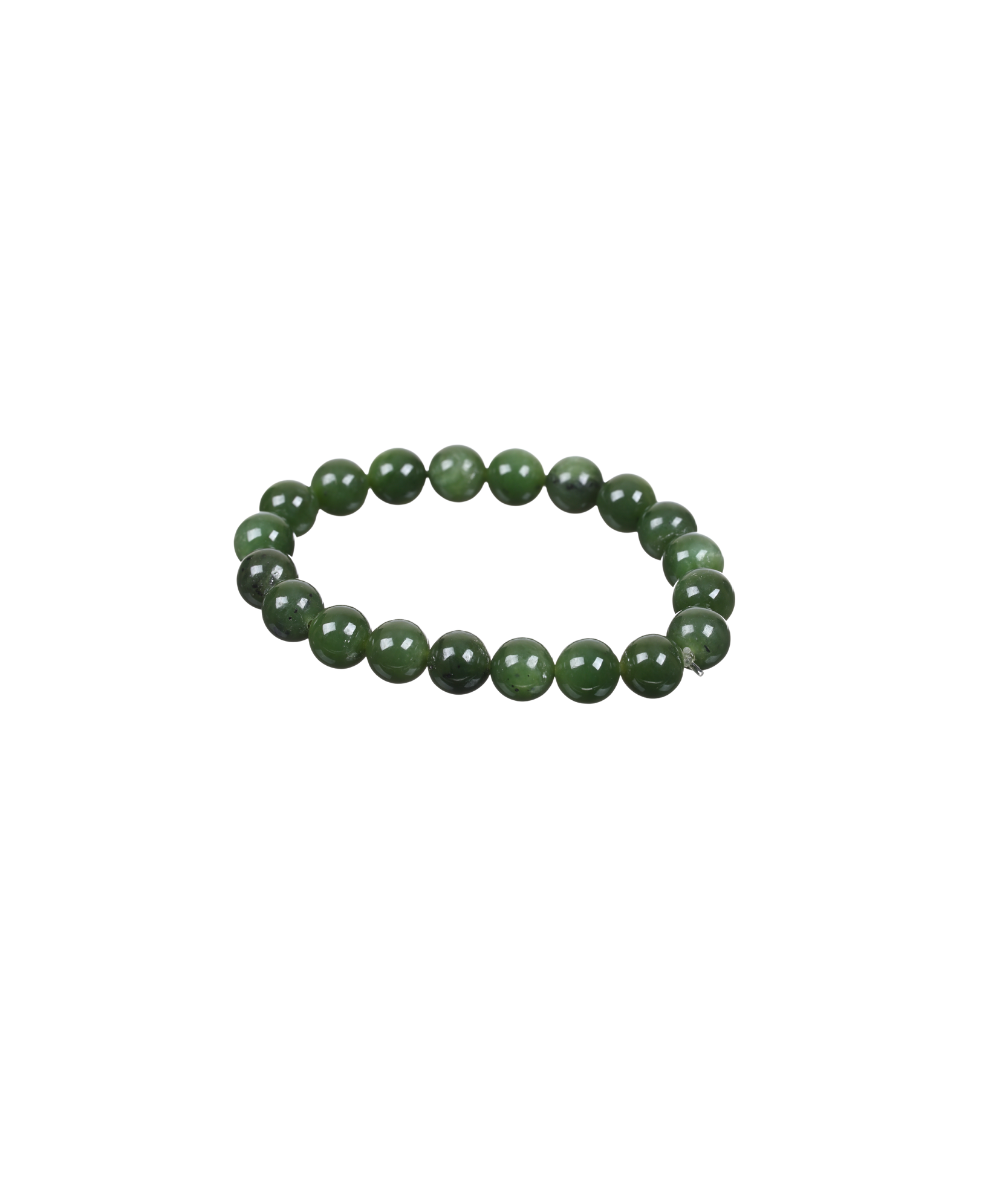 Photo d'un bracelet de 8mm en jade nephrite