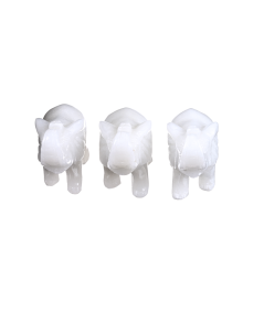 photo d'éléphants en jade blanc