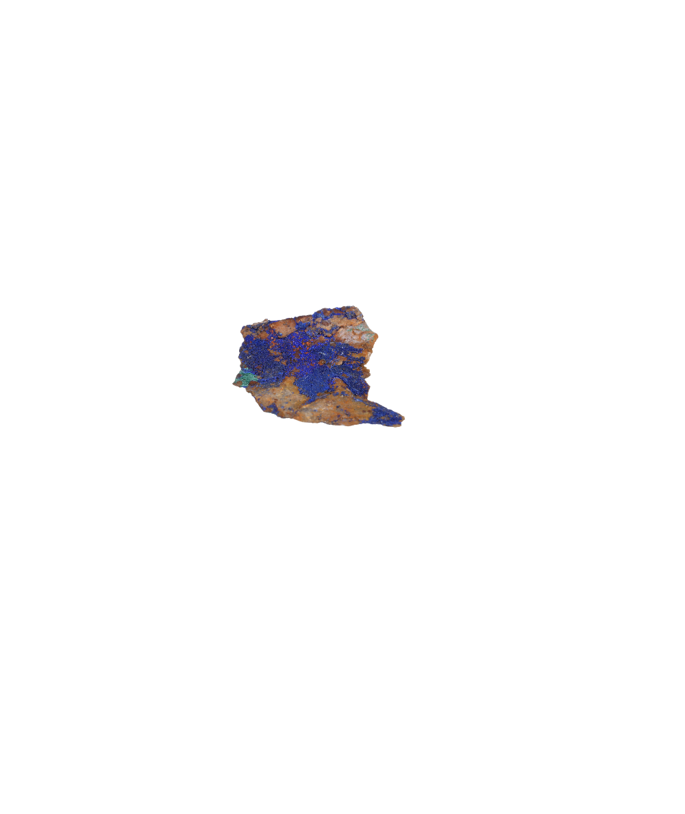 Photo d'une azurite sur roche