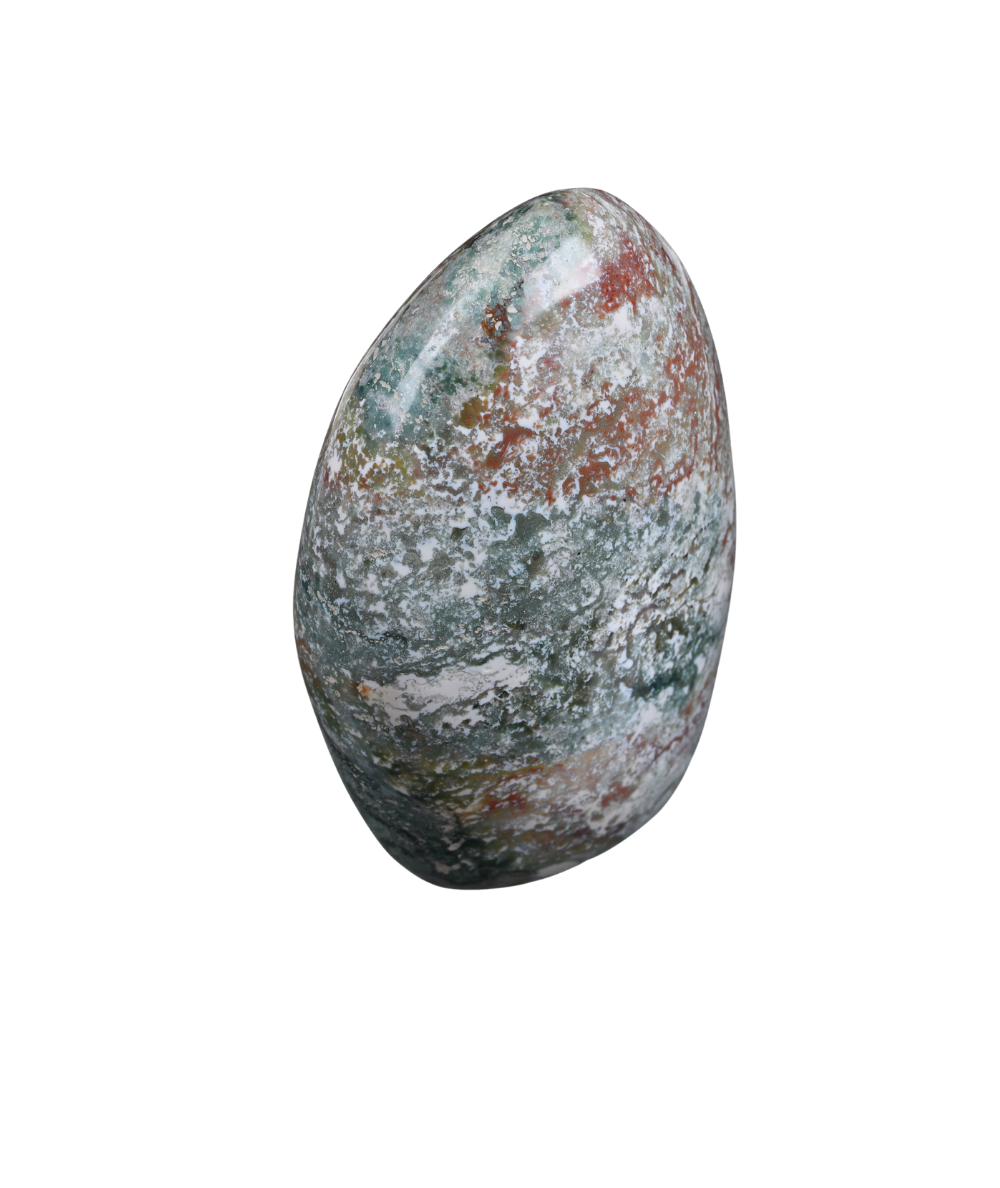 Image d'une forme libre en jaspe océan (orbiculaire)