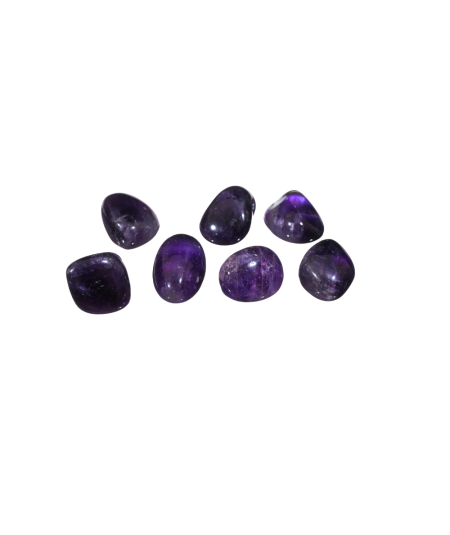 Photo de pierres roulées en améthyste